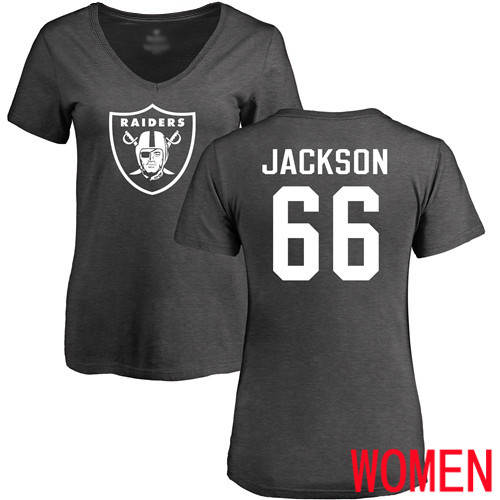 Oakland Raiders Ash Women Gabe Jackson One Color NFL Football #66 T Shirt